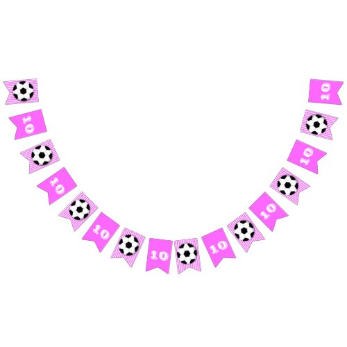 Soccer birthday banner girls pink party theme