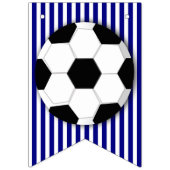 Soccer birthday banner sports party boys navy | Zazzle