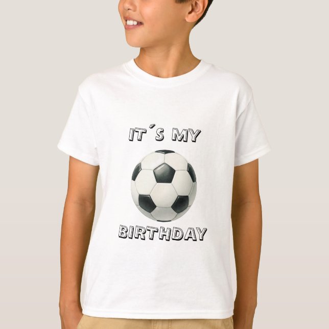 Soccer Birthday Boy T-Shirt -Editable Jersey (Front)