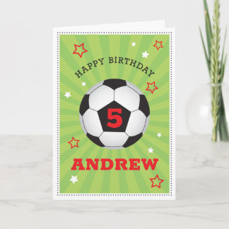 Soccer Birthday Card Personalized