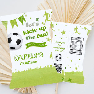 Soccer Birthday Chip Bag Party Treats Loot Bag