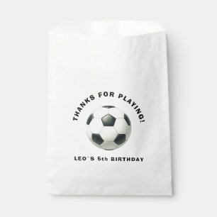 Soccer Birthday Favor Bag Boy Editable