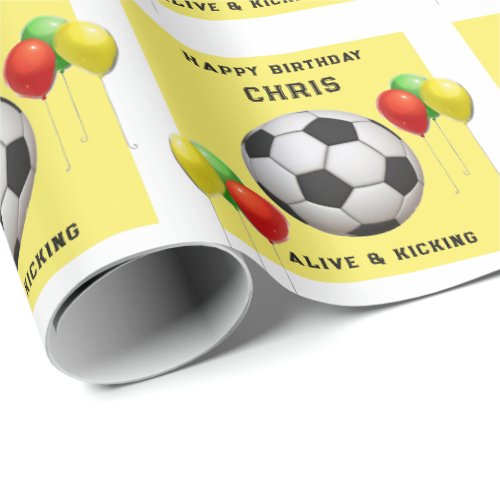 Soccer Birthday Gift Wrapping Paper