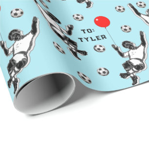 Soccer Birthday Gift Wrapping Paper