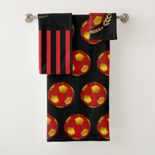soccer birthday gifts bath towel set