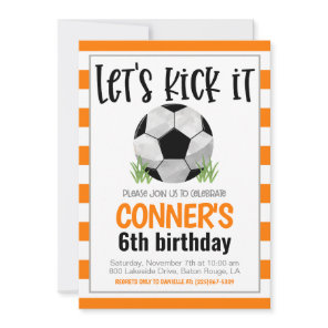 Soccer Birthday Invitation