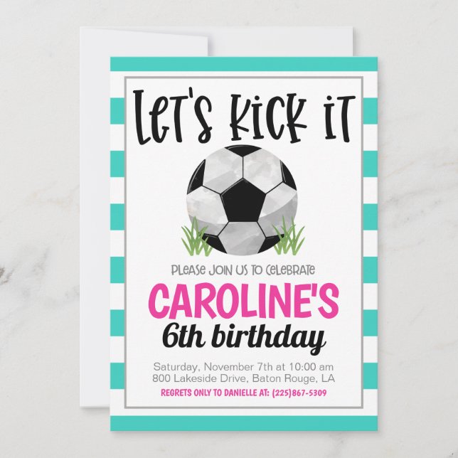 Soccer Birthday Invitation (Front)