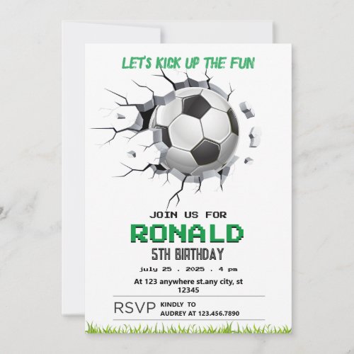 Soccer Birthday Invitation