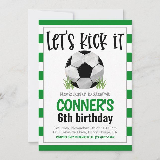 Soccer Birthday Invitation (Front)