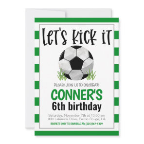 Soccer Birthday Invitation