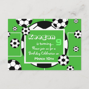 Soccer Birthday Invitation