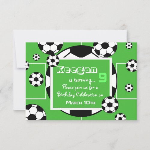 Soccer Birthday Invitation