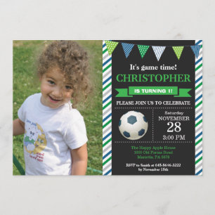 Soccer Birthday Invitation 1st Birthday Party