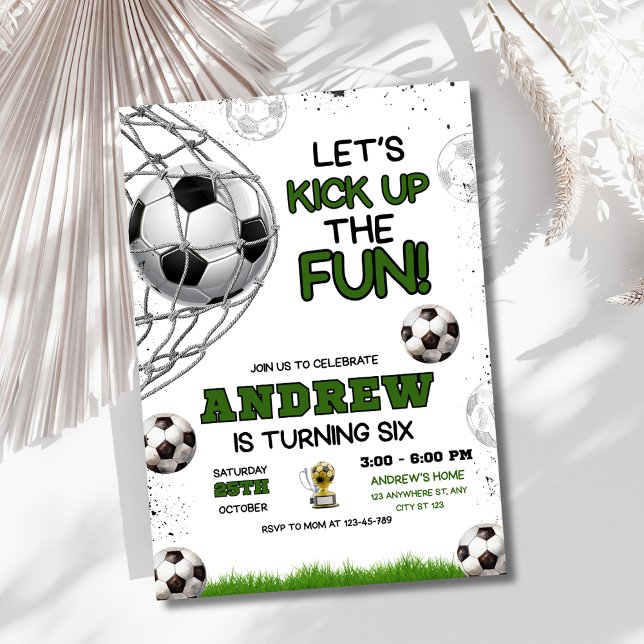 Soccer Birthday Invitation, Boy Football Birthday Invitation (Creator Uploaded)