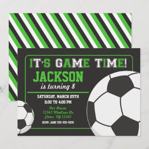 Soccer Birthday Invitation Chalkboard