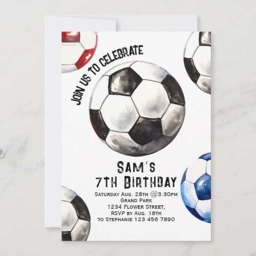 Soccer Birthday Invitation _ Soccer Party