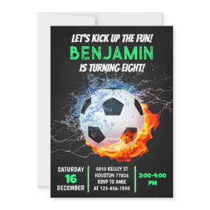 Soccer Birthday Invitation, Soccer Party Invitation