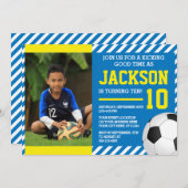 Soccer Birthday Invitation with Photo (Front/Back)