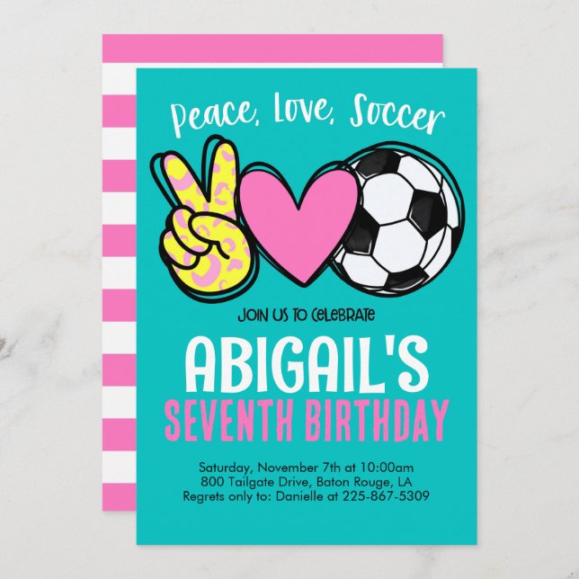 Soccer Birthday Invite (Front/Back)