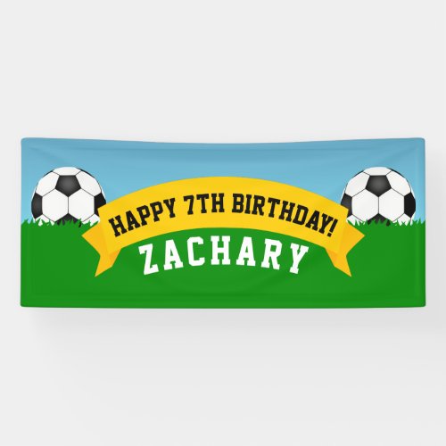 Soccer Birthday Party Banner