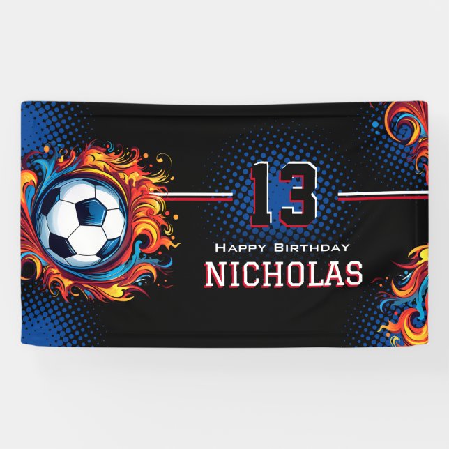 Soccer Birthday Party Banner (Horizontal)