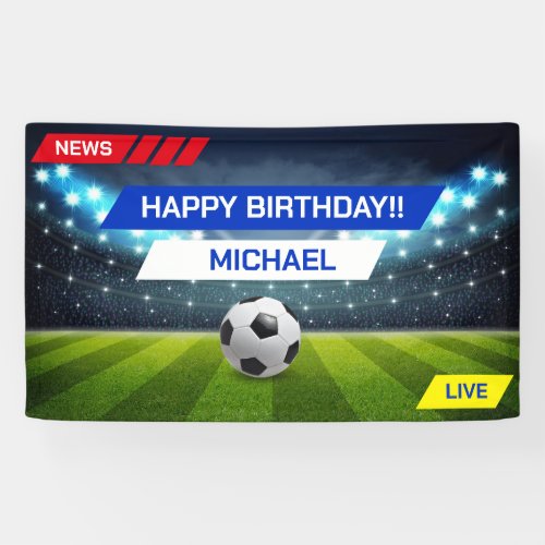 Soccer birthday party  banner