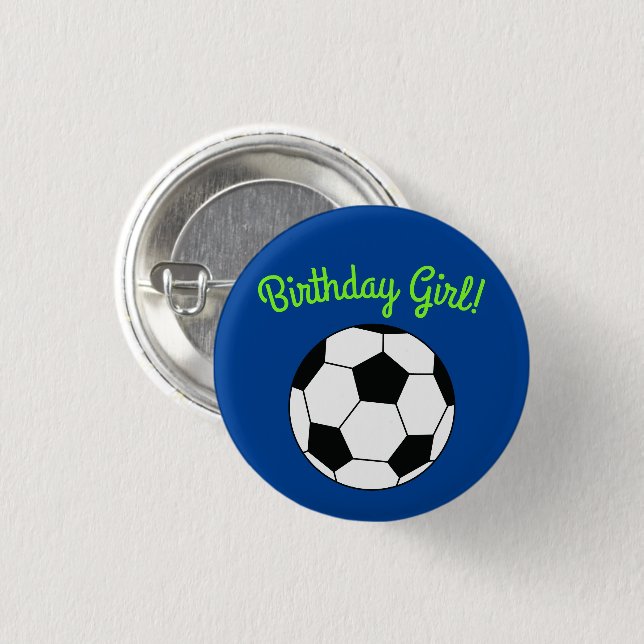 Soccer Birthday Party Button (Front & Back)