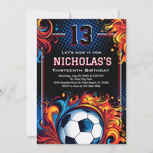 Soccer Birthday Party Invitation