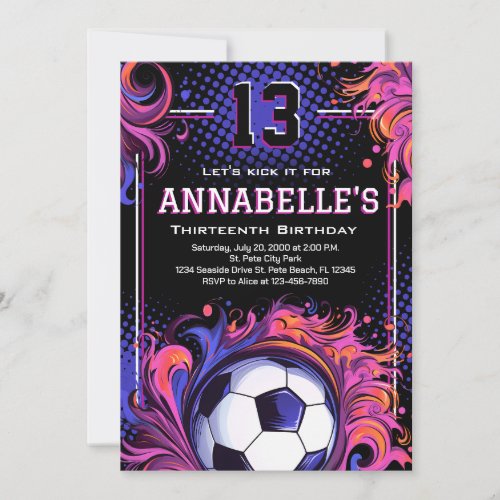 Soccer Birthday Party Invitation