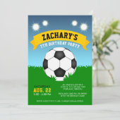 Soccer Birthday Party Invitation (Standing Front)