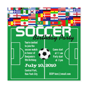 Soccer Birthday Party Invitation