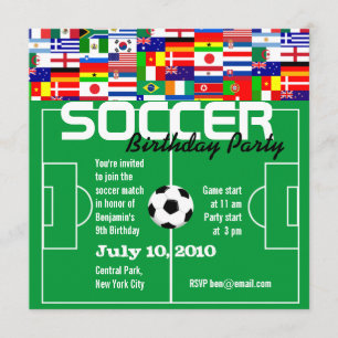 Soccer Birthday Party Invitation