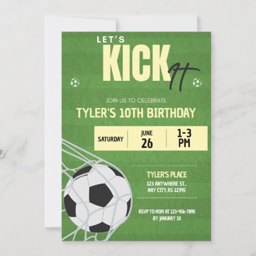 Soccer Birthday Party Invitation