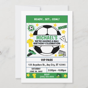 Soccer Birthday Party Invitation