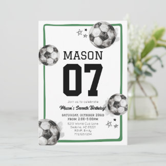 Soccer Birthday Party Invitation