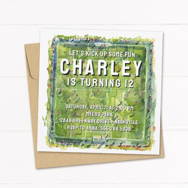 Soccer Birthday Party Invitation - Football Party (Creator Uploaded)