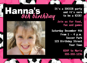 soccer birthday invitations zazzle