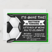 Soccer Birthday Party Invitation Soccer Fans (Front)