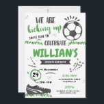 Soccer Birthday Party Invitation Sports Digital<br><div class="desc">Our Soccer Invitation is perfect for any soccer fan!
Welcome your guests to your soccer themed party with these awesome and fun invites.</div>