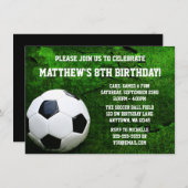Soccer Birthday Party Invitations (Front/Back)