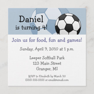Soccer Birthday Party Invitations 5.25 in