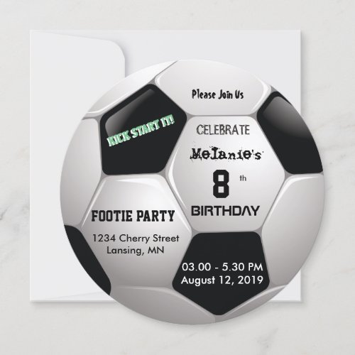 Soccer Birthday Party Invite 2