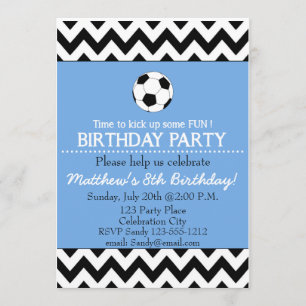 Soccer Birthday Party kids invitation customizable