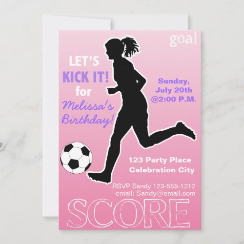Soccer Birthday Party kids invitation customizable