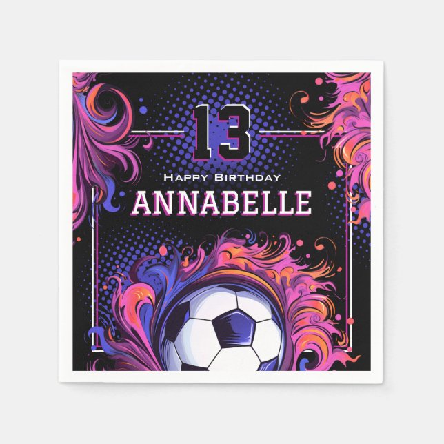 Soccer Birthday Party Napkins (Front)