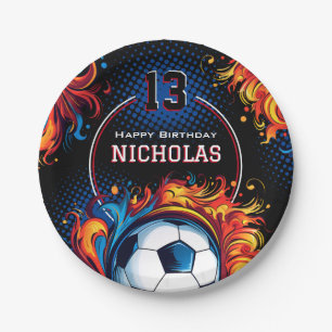 Soccer Birthday Party Paper Plates