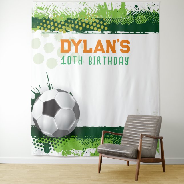 Soccer Birthday Party Photo-Op Kids Backdrop  (In Situ)
