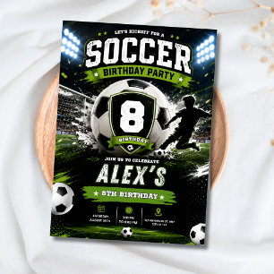 Soccer Birthday Party Sports Theme Football Boys Invitation