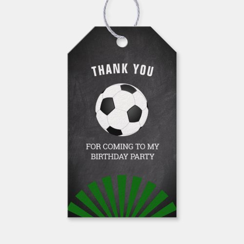 Soccer Birthday Party Thank You Gift Tags