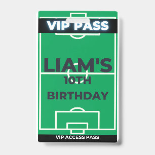 Soccer Birthday Party them VIP Pass Badge